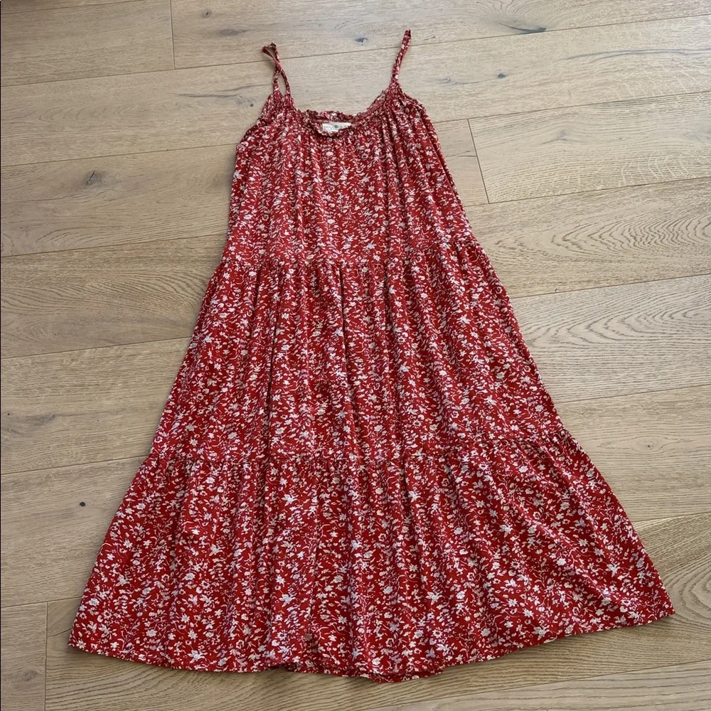 NATURAL LIFE Rust Floral Midi Dress - Picture 4 of 8